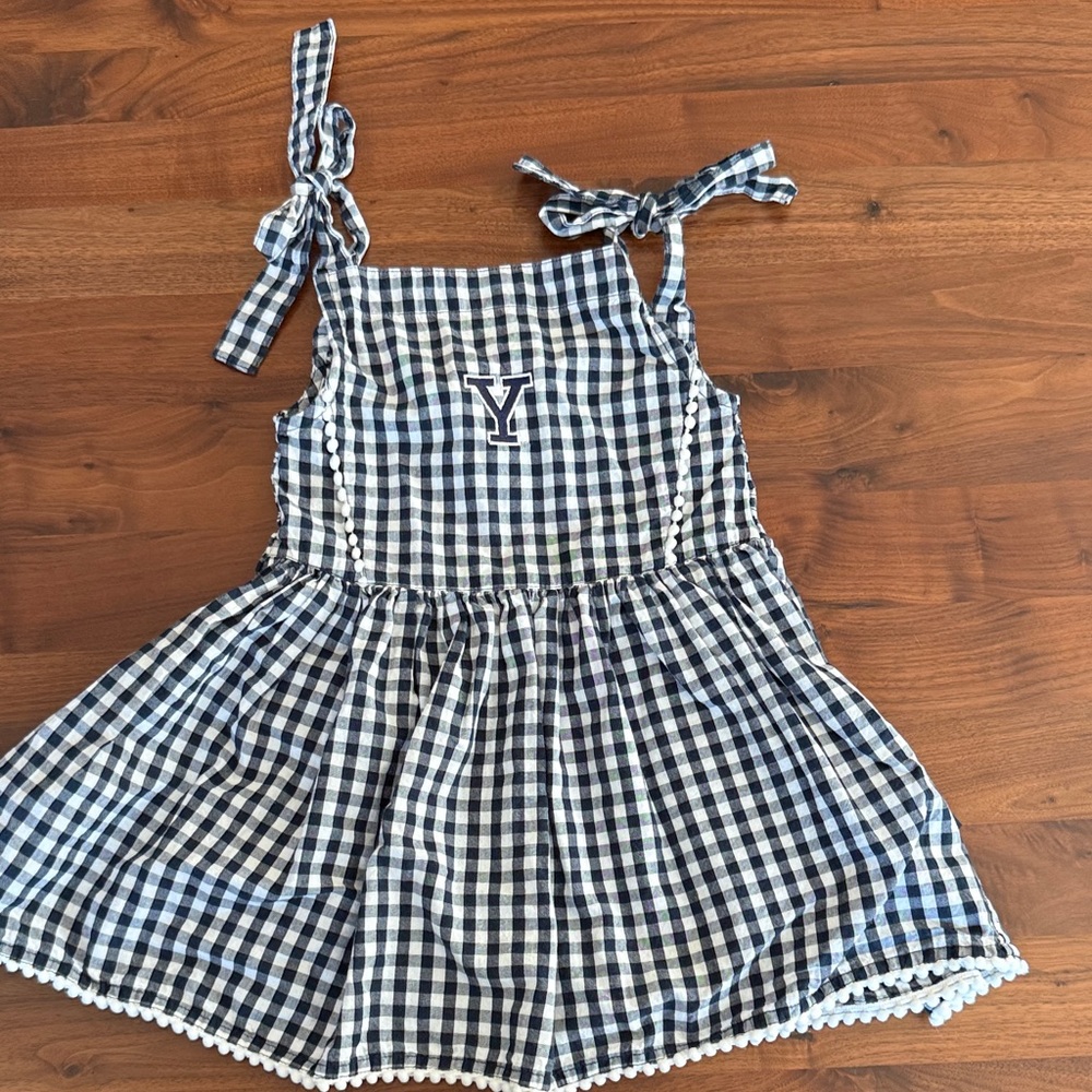 Toddler Yale dress with adjustable Bow Straps